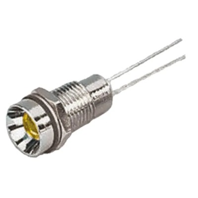 RS PRO Yellow Panel Mount Indicator 2V DC, 20mA, IP67, Recessed 212-092