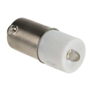 RS PRO White Indicator Lamp, Single Chip LED, BA9 Base, 10 mm Diameter, 24 mm Length, 100000h Life, 212-480