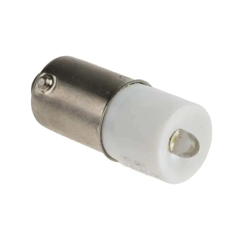 RS PRO White Indicator Lamp, Single Chip LED, BA9 Base, 10 mm Diameter, 24 mm Length, 100000h Life, 212-480