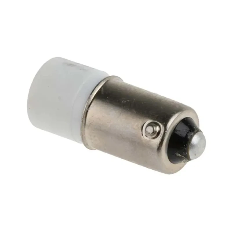 RS PRO White Indicator Lamp, Single Chip LED, BA9 Base, 10 mm Diameter, 24 mm Length, 100000h Life, 212-480