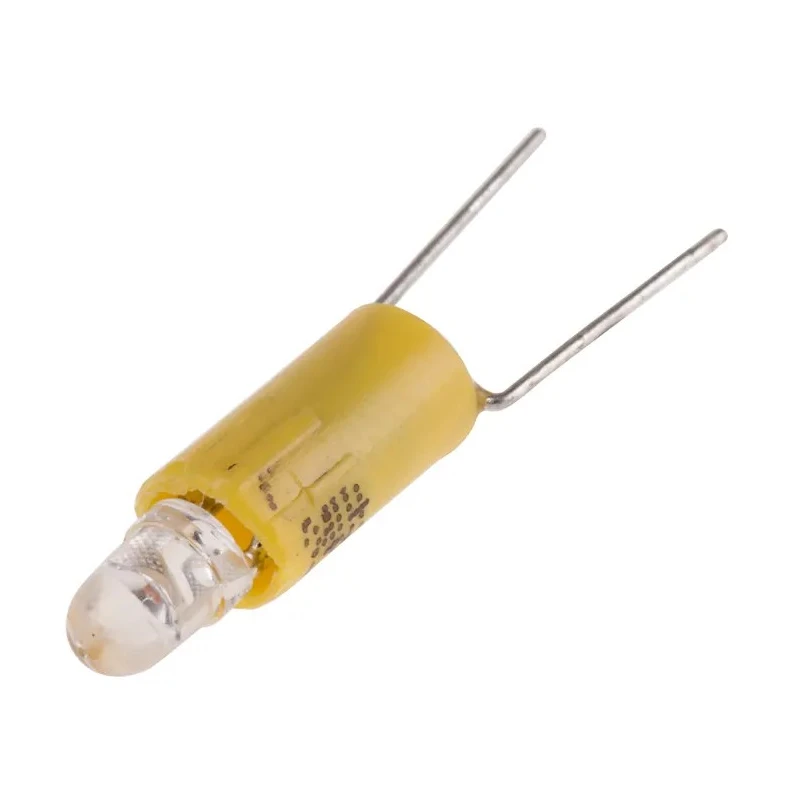 RS PRO Yellow Indicator Lamp Single Chip, 24V AC/DC, 4.25 mm Diameter, 17 mm Length, 210-838