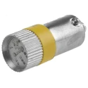 RS PRO Yellow Indicator Lamp Multichip BA9 Base 10 mm Diameter 180° Viewing Angle 100000h Life Hours 211-033