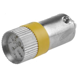 RS PRO Yellow Indicator Lamp Multichip BA9 Base 10 mm Diameter 180° Viewing Angle 100000h Life Hours 211-033