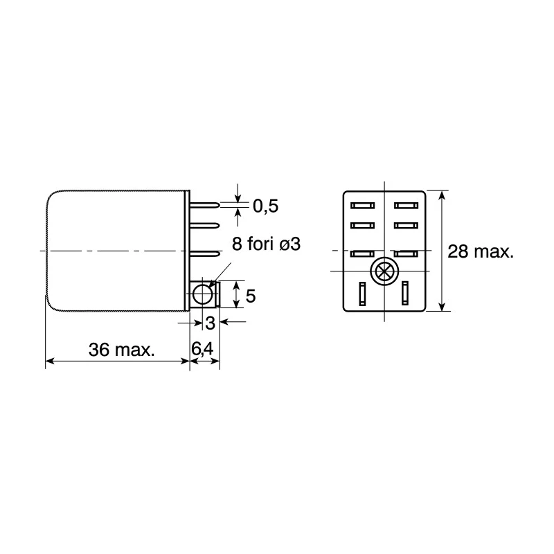 Omron Power Relay 24V DC Coil 10A DPDT Plug-In Type LY2 24VDC