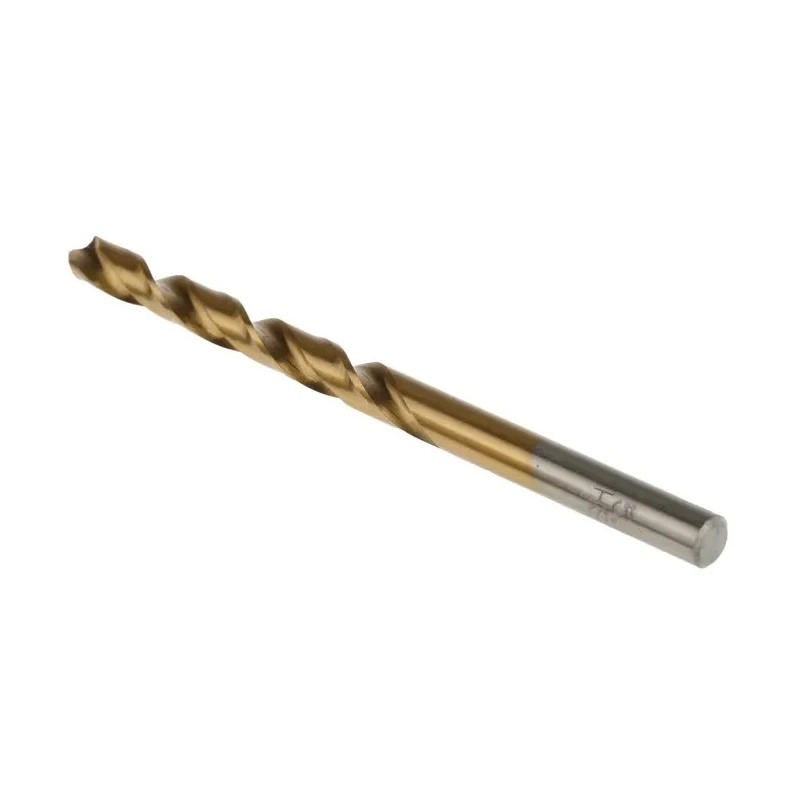 RS PRO HSS Jobber Drill Bit, Tin Coated, 5.2mm Diameter, 86mm Overall Length, Cylindrical Shank, Pack of 10, Model 213-180