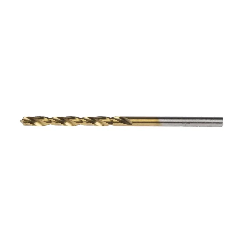 RS PRO Titanium Nitride Coated HSS Jobber Drill Bit 3mm × 61mm, Cylindrical Shank, Set of 10, 213-411