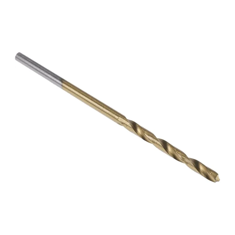 RS PRO HSS Jobber Drill Bit, Titanium Nitride, 43mm Overall Length, 1.7mm Shank Diameter, 10 Pc, Helical, 4 Flutes 213-433
