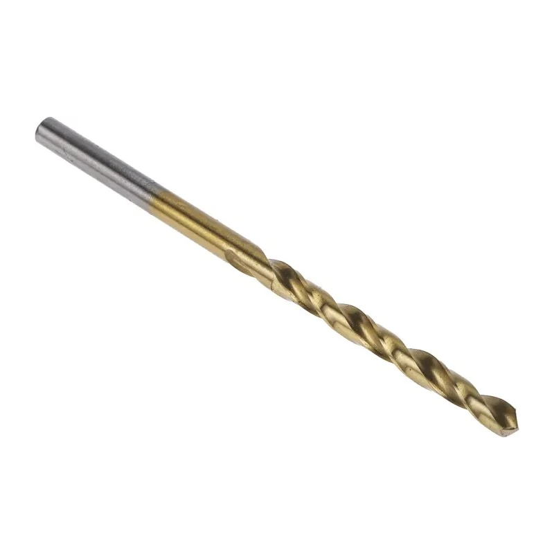 RS PRO HSS Jobber Drill Bit 3.6mm, 70mm Length, Helical, 4 Flute, TiN Coated, Pack of 10, Cylindrical Shank 213-720