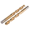 RS PRO HSS Jobber Drill Bit Set, 9.5mm Diameter, 125mm Overall Length, Tin Coated, 4 Flutes, Cylindrical Shank, DIN 214-076
