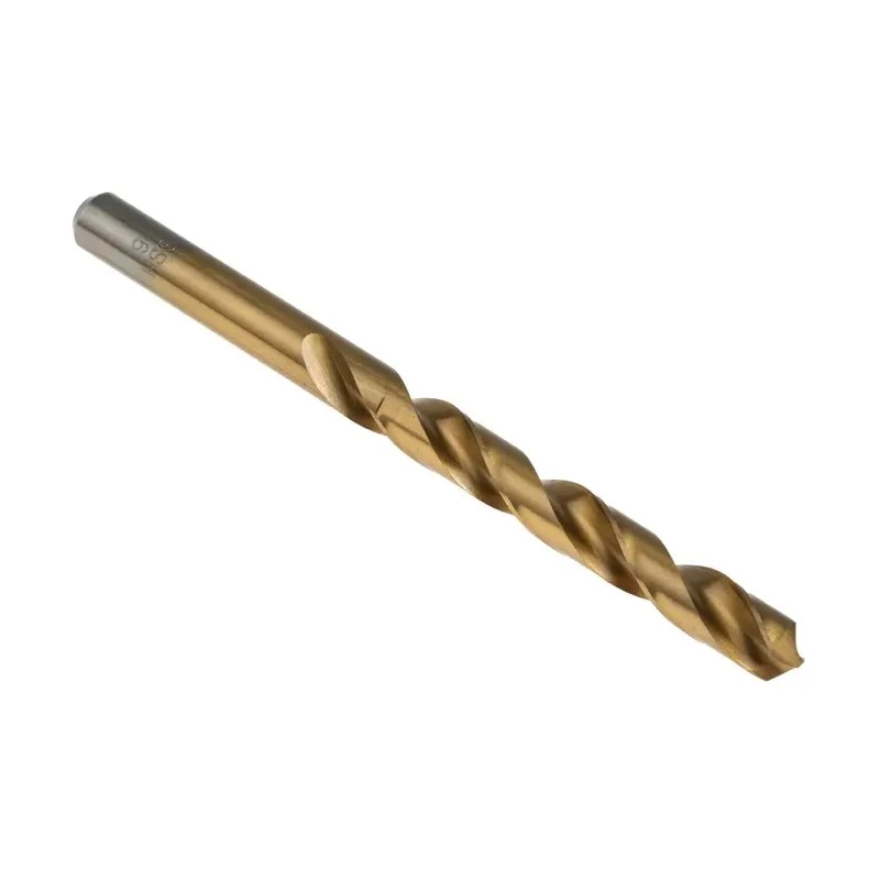 RS PRO HSS Jobber Drill Bit, 125mm Overall Length, 9mm Diameter, Titanium Nitride Coated, Cylindrical Shank, Box of 214-048