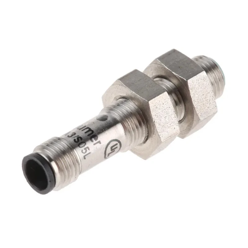 Baumer Threaded Barrel Inductive Proximity Sensor M5 x 0.5, PNP Output, 30V, 1 mm Detection, Stainless IFRM 05P15A3/S05L