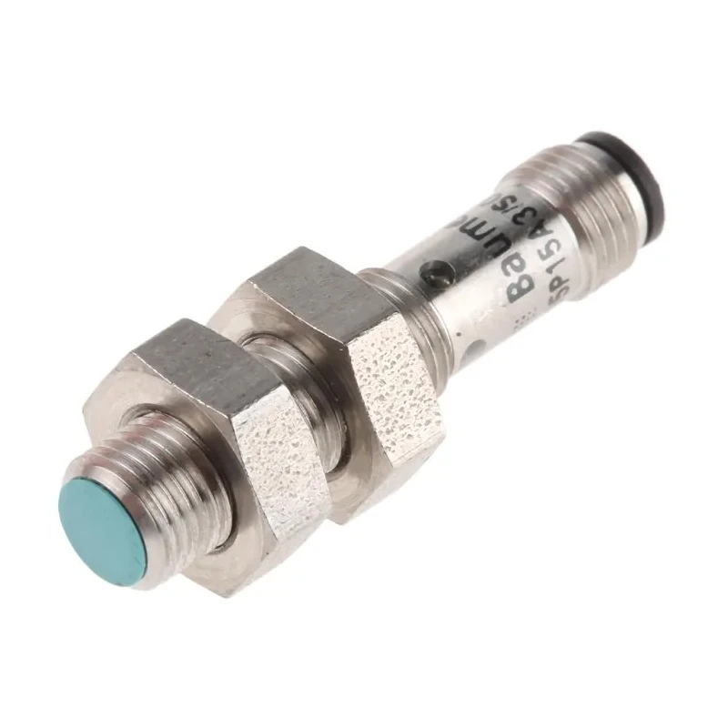 Baumer Threaded Barrel Inductive Proximity Sensor M5 x 0.5, PNP Output, 30V, 1 mm Detection, Stainless IFRM 05P15A3/S05L