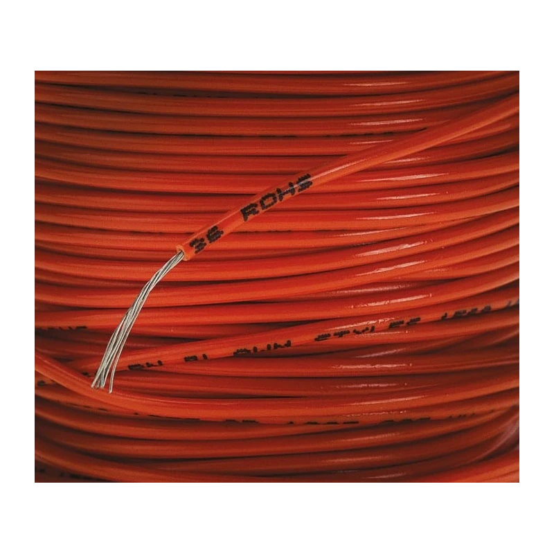 Alpha Wire 3050 Series Orange Hook-Up Wire 24 AWG 7 x 0.20 mm Strands 30 m PVC Insulation 300V 3050 OR005