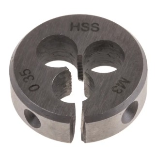 RS PRO Threading Die M3 x 0.35 mm HSS, 0.8125 in OD 215-776