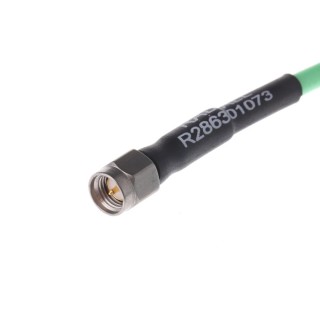 Radiall Cable Assembly Series Coaxial Cable Male SMA to Male SMA, 1 m, 50 Ω, Green Jacket R286301073