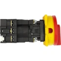 Eaton 3-Pole Rear Panel Isolator Switch, IP65 Protection, 23A, 13kW, Red Rotary Handle 