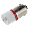 RS PRO Red Indicator Lamp Single Chip, 28V DC, BA9 Base, 10 mm Diameter 212-503