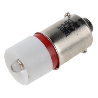 RS PRO Red Indicator Lamp Single Chip, 28V DC, BA9 Base, 10 mm Diameter 212-503