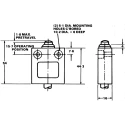 Honeywell 14CE Series Cross Roller Plunger Limit Switch, SPDT, IP65–IP68, Die Cast Zinc, 250V AC, 30V DC, 5A 14CE3-1