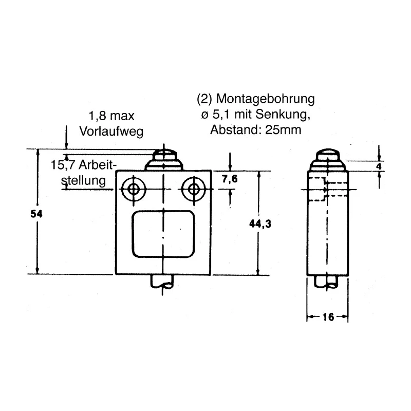 Honeywell 14CE Series Cross Roller Plunger Limit Switch, SPDT, IP65–IP68, Die Cast Zinc, 250V AC, 30V DC, 5A 14CE3-1