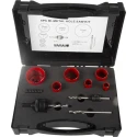 RS PRO Bi-Metal Drill Bit Set, 51 mm Diameter, 9 Pieces, Arbor Included, Model 216-016