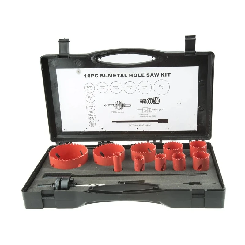 RS PRO Bi-Metal Hole Saw Set, 76 mm Max Diameter, 13 Piece Set, Model 216-038