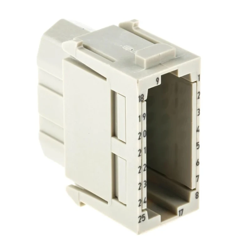 HARTING Heavy Duty Power Connector Module, 5A, 50V, 25 Contacts, Female, HAN Modular Series, Model 09140253101