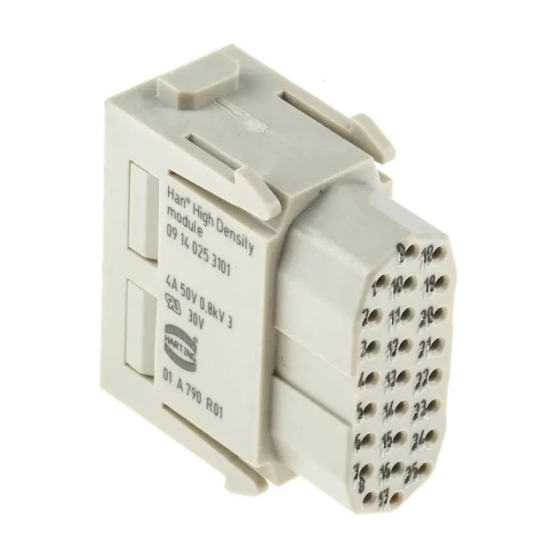 HARTING Heavy Duty Power Connector Module, 5A, 50V, 25 Contacts, Female, HAN Modular Series, Model 09140253101