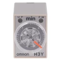Omron Timer Relay DIN Rail Mount, 4-Contact, 125V DC, 200/230V AC, 0.1–3 min, 1-Function, 4PDT Switch H3Y-4 AC200-230 3M