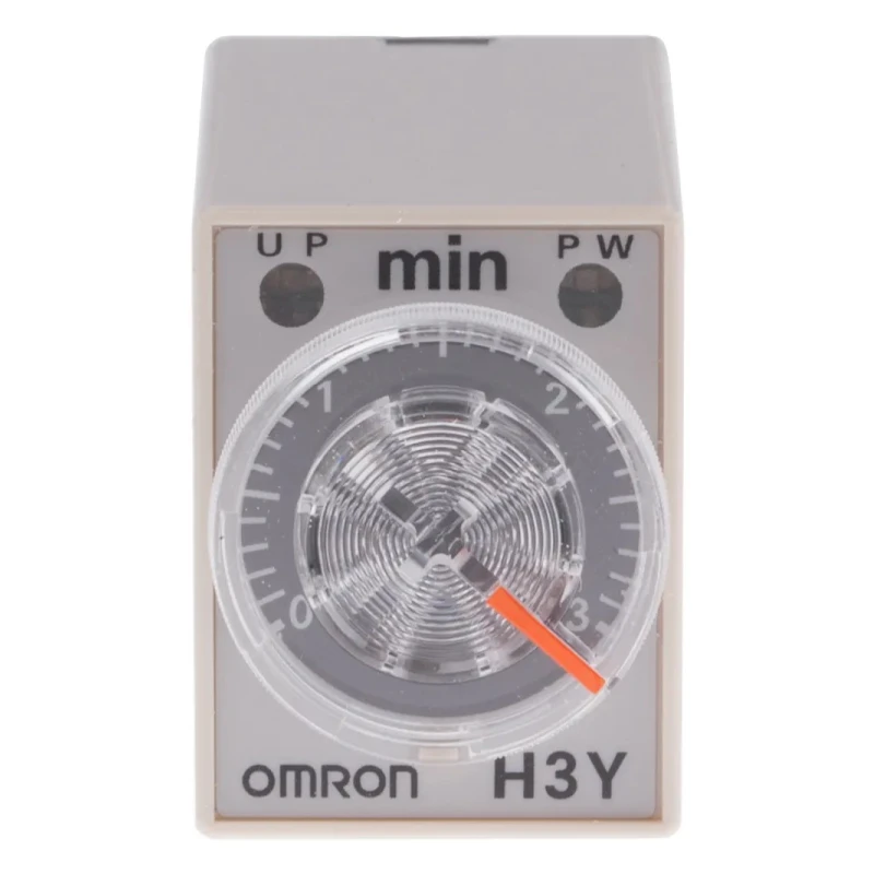 Omron Timer Relay DIN Rail Mount, 4-Contact, 125V DC, 200/230V AC, 0.1–3 min, 1-Function, 4PDT Switch H3Y-4 AC200-230 3M
