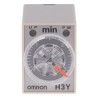 Omron Timer Relay DIN Rail Mount, 4-Contact, 125V DC, 200/230V AC, 0.1 - 3 min, 1-Function, 4PDT Switch H3Y-4 AC200-230 3M