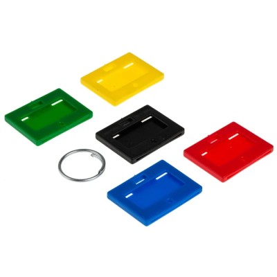 Securikey Plastic Key Tag Pack of 100, Assorted Colours AKKTR100