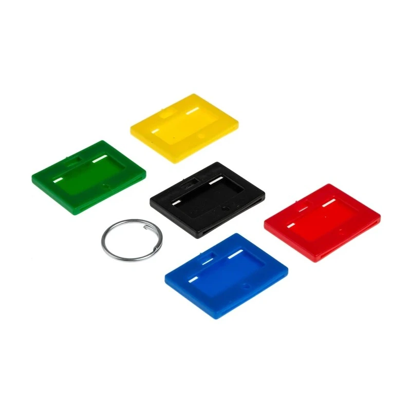 Securikey Plastic Key Tag Pack of 100, Assorted Colours AKKTR100