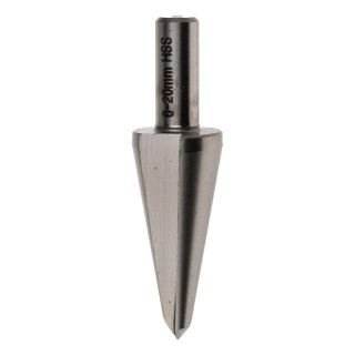 RS PRO HSS Cone Cutter Drill Bit, 6 mm to 20 mm, Bright Finish, 2 mm Max Drilling Thickness, 22 mm Shank 221-620