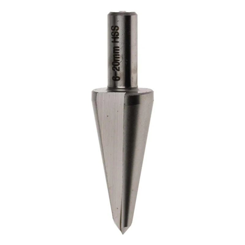 RS PRO HSS Cone Cutter Drill Bit, 6 mm to 20 mm, Bright Finish, 2 mm Max Drilling Thickness, 22 mm Shank 221-620