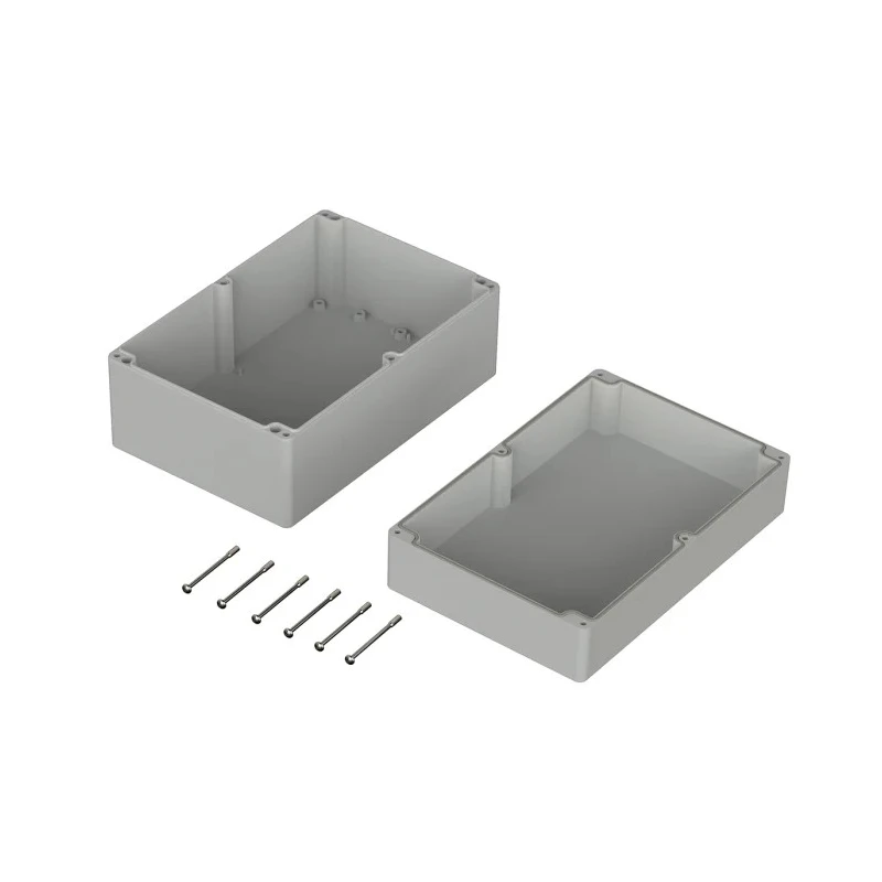 Bopla Flanged Euromas Series Polycarbonate Electrical Enclosure Grey Lid IP66 240.3x160.3x120mm 