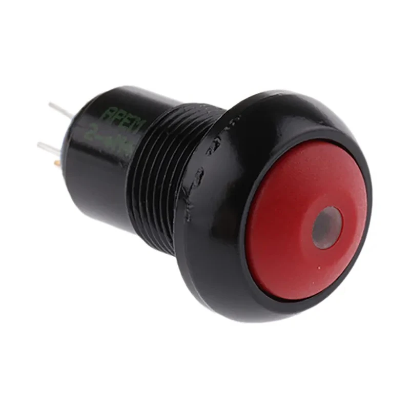 APEM IP Series Illuminated Push Button Switch, Latching, Panel Mount, Red Dome Actuator, 13.6 mm Cutout, IP67 IPR1SAD6L0S