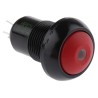 APEM IP Series Illuminated Push Button Switch, Latching, Panel Mount, Red Dome Actuator, 13.6 mm Cutout, IP67 IPR1SAD6L0S