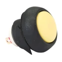 APEM IB Series Miniature Push Button Switch, Momentary, Panel Mount, Yellow, IP67, 13.6 mm Cutout, SPST, 50 V DC IBR3SAD500