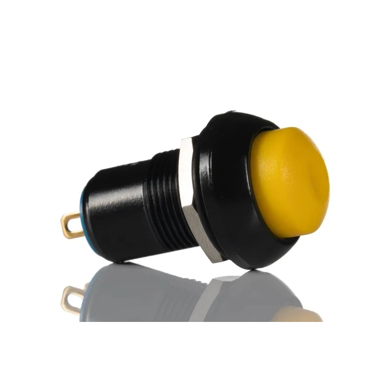 APEM IP Series Push Button Switch, Latching, Panel Mount, Yellow, Dome Actuator, IP67, 13.6 mm Cutout, 24 V DC IPR1SAD5104