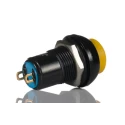 APEM IP Series Push Button Switch, Latching, Panel Mount, Yellow, Dome Actuator, IP67, 13.6 mm Cutout, 24 V DC IPR1SAD5104