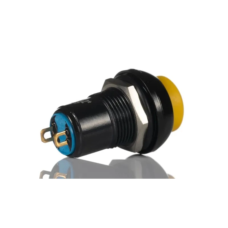 APEM IP Series Push Button Switch, Latching, Panel Mount, Yellow, Dome Actuator, IP67, 13.6 mm Cutout, 24 V DC IPR1SAD5104