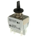 APEM Toggle Switch DPDT On-Off-On, Panel Mount, Tab Terminal, 24 V DC, 250 V AC 647NH/2