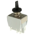 APEM Toggle Switch DPDT On-Off-On, Panel Mount, Tab Terminal, 24 V DC, 250 V AC 647NH/2