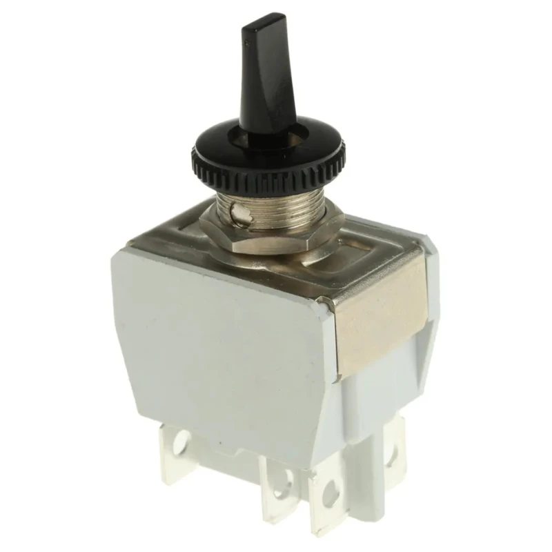 APEM Toggle Switch DPDT On-Off-On, Panel Mount, Tab Terminal, 24 V DC, 250 V AC 647NH/2