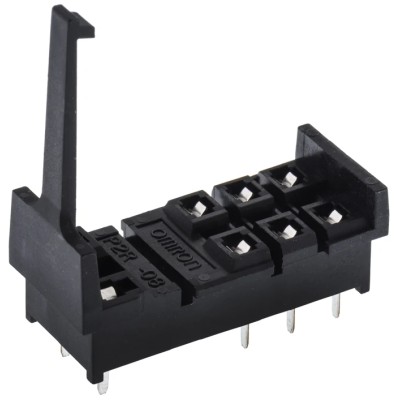 Omron PCB Relay Socket 8 Way 250V AC, 5A Plug-In for 2 Pole G2RS Series P2R-08P