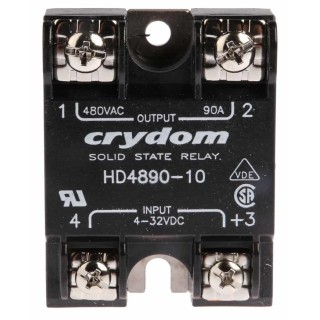 Crydom HD Series Solid State Relay, Panel Mount, 90A, 530V Load, 32V Control HD4890-10