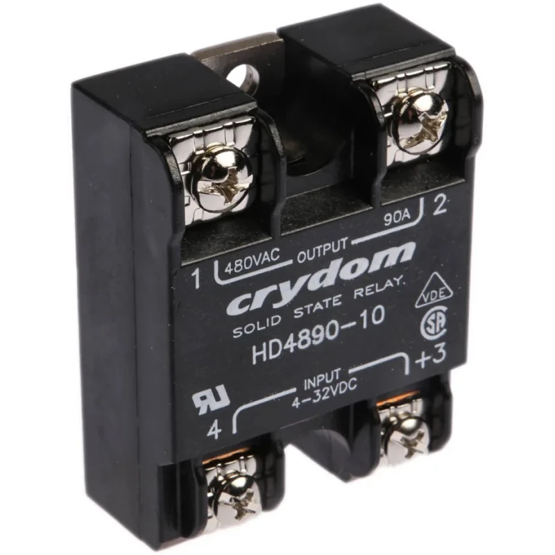 Crydom HD Series Solid State Relay, Panel Mount, 90A, 530V Load, 32V Control HD4890-10