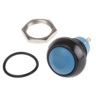 APEM IP Series Push Button Switch, Momentary, Panel Mount, SPST, Blue, 13.6 mm Cutout, IP67, 28 V DC 250 V AC IPR3SAD1