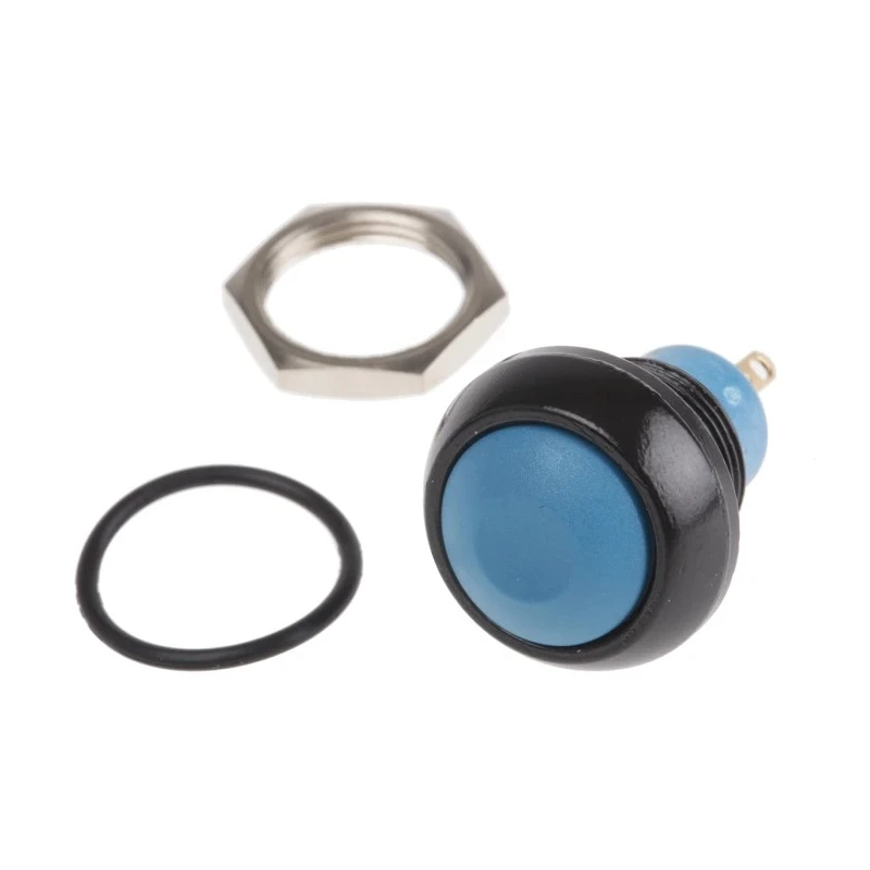 APEM IP Series Push Button Switch, Momentary, Panel Mount, SPST, Blue, 13.6 mm Cutout, IP67, 28 V DC 250 V AC IPR3SAD1